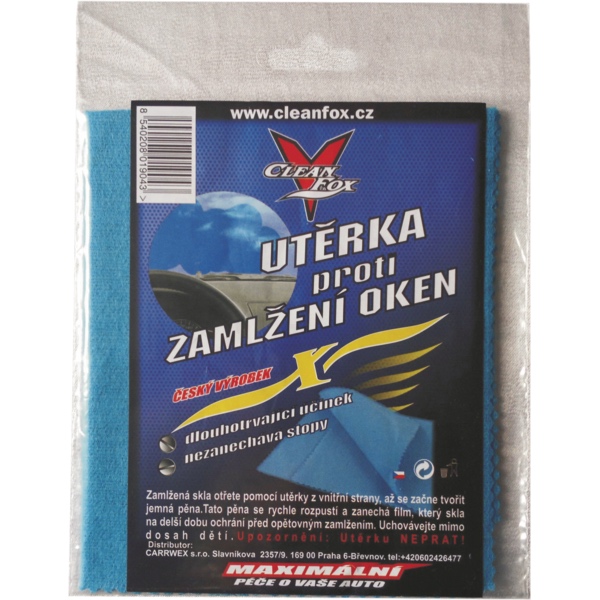 CLEANFOX Utěrka proti mlžení oken
